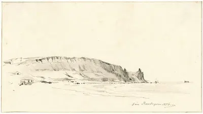 De rotskust bij Boulogne by Питер ван Лун, 1856 — digital art print download