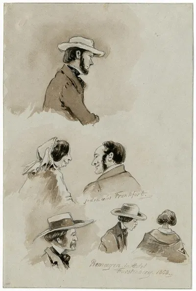 Duitse typen, waaronder Joden by Питер ван Лун, 1858 — digital art print download