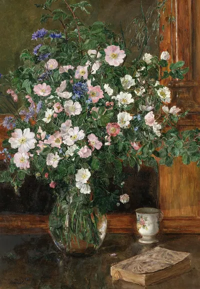 Wild Briar Roses by Anna Munthe-Norstedt, 1908 — digital art print download