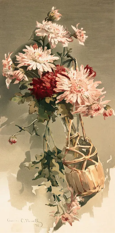 Chrysanthemums No. 4 by Annie Nowell — digital art print download