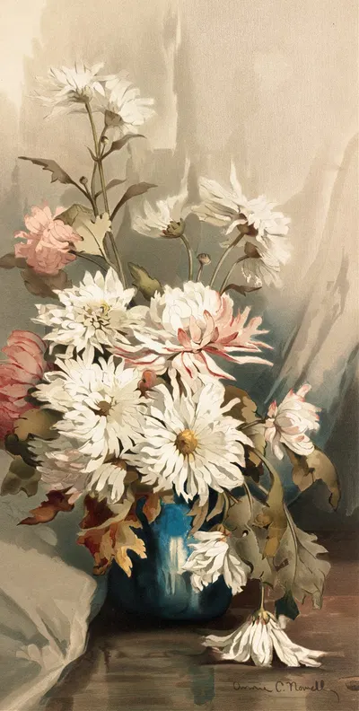 Chrysanthemums No. 5 by Annie Nowell — digital art print download