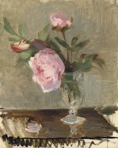 Peonies by Berthe Morisot, c. 1869 — digital art print download
