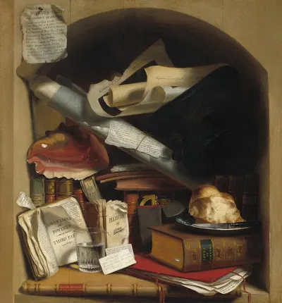 Poor Artist's Cupboard by Чарльз Берд Кинг, c. 1815 — digital art print download