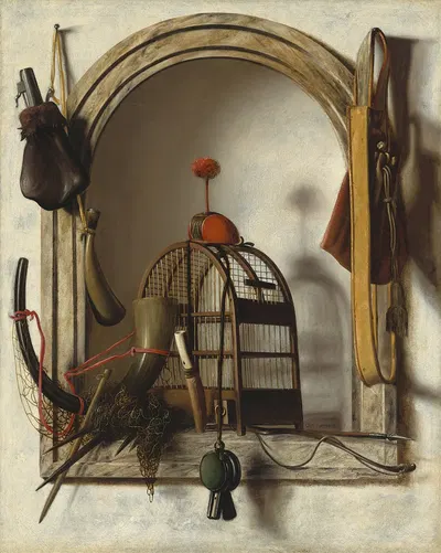 Niche with Falconry Gear by Христофель Пирсон — digital art print download