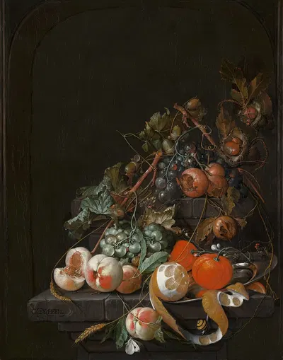 Fruit Still Life by Cornelis de Heem, c. 1670 — digital art print download