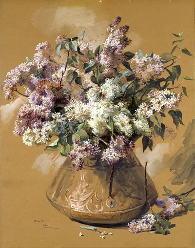Lilacs by Элизабета Нурс, 1891 — digital art print download