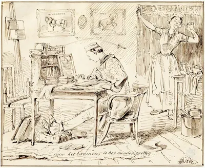Karik., student voor het examen by Питер ван Лун, 1861 — digital art print download