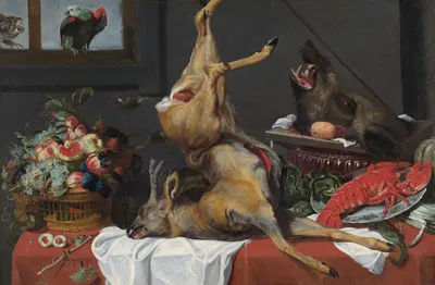 Still Life with a Dead Stag by Франс Снайдерс, c. 1650 — digital art print download