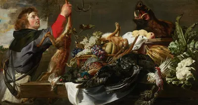 Still Life with Huntsman by Франс Снайдерс, c. 1615 — digital art print download