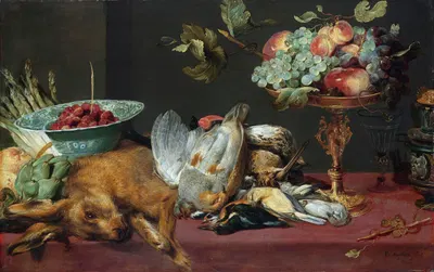 Still life with small game and fruits by Франс Снайдерс, 1600 - 1657 — digital art print download