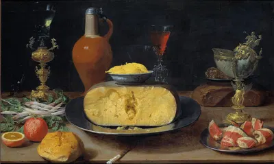 Breakfast Piece with Cheese and Goblet by Jacob Foppens van Es — digital art print download