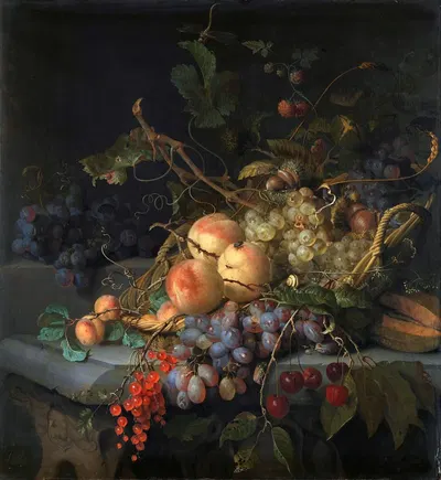 Still Life with Fruit by Jacob van Walscapelle — digital art print download