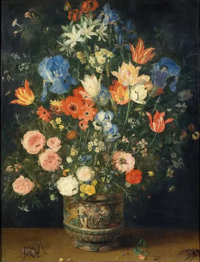 Still Life with Flowers and Insects by Ян Брейгель Старший — digital art print download