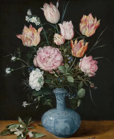 Flowers in a Wan-Li Vase by Ян Брейгель Старший — digital art print download