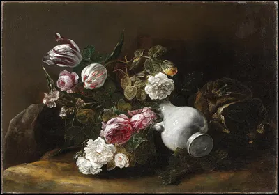 Still Life of Flowers and an Overturned Jug by Ян Фит — digital art print download