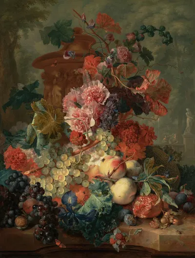Fruit Piece by Ян ван Хёйсум, 1722 — digital art print download