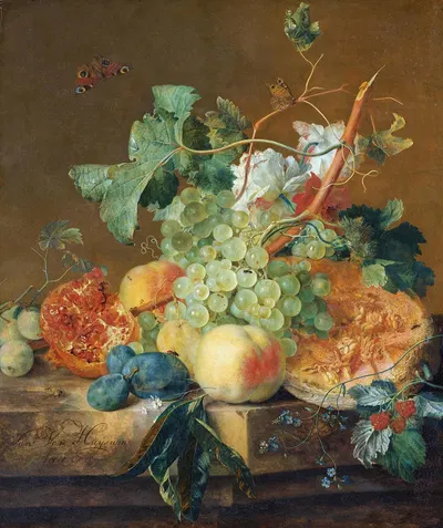 Still Life with Fruit by Ян ван Хёйсум, 1700 - 1749 — digital art print download