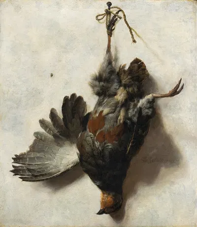 Dead Partridge Hanging from a Nail by Ян Вейникс — digital art print download