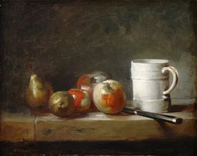 Still Life with a White Mug by Жан Симон Шарден, c. 1764 — digital art print download