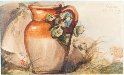 Study of a Pottery Jug (recto) by Сэр Джон Эверетт Милле, c. 1842 — digital art print download