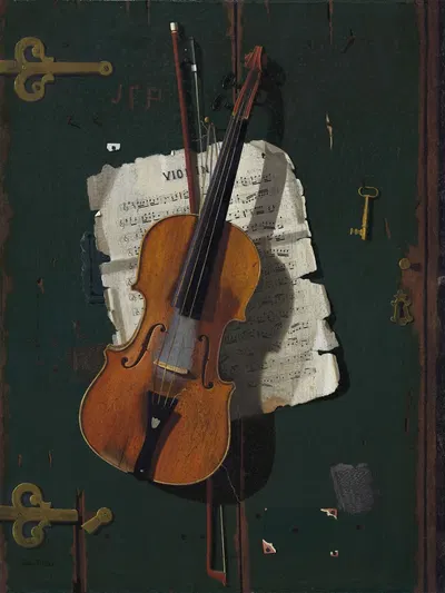 The Old Violin by John Frederick Peto, c. 1890 — digital art print download
