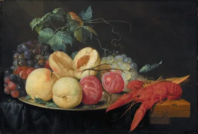 Still Life with Fruit and Boiled Crayfish by Joris van Son — digital art print download