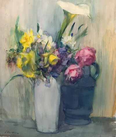 Flowers by Джулиан Олден Уир, 1880 — digital art print download