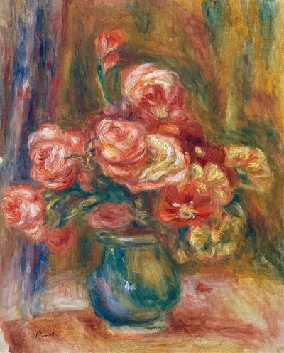 Vase of Roses by Пьер-Огюст Ренуар — digital art print download