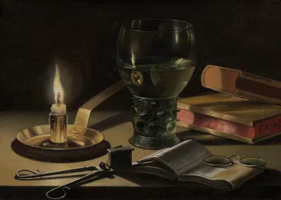 Still Life with Lighted Candle by Pieter Claesz, 1627 — digital art print download