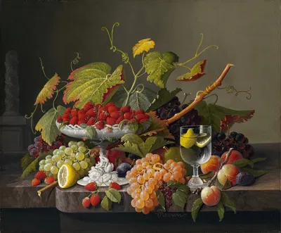 An Abundance of Fruit by Severin Roesen, c. 1860 — digital art print download