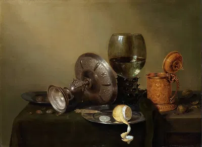 Still Life with a gilded Beer Tankard by Willem Claesz Heda, 1634 — digital art print download