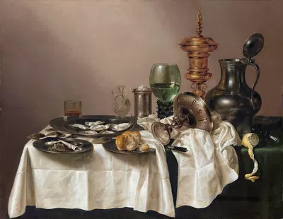 Still Life with a Gilt Cup by Willem Claesz Heda, 1635 — digital art print download