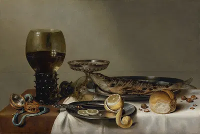 Still Life with a Roemer and Watch by Willem Claesz Heda, 1629 — digital art print download