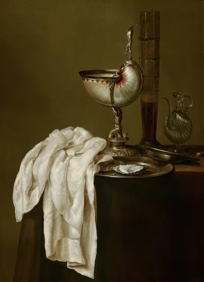 Still Life with Nautilus Cup by Willem Claesz Heda, 1640 — digital art print download