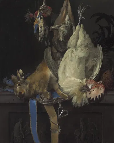 Still Life with Dead Game by Willem van Aelst, 1661 — digital art print download