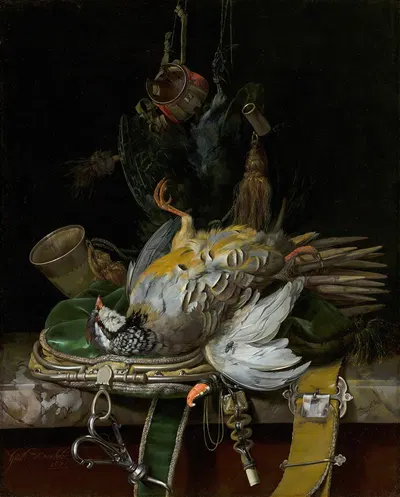 Still Life with Partridges by Willem van Aelst, 1671 — digital art print download