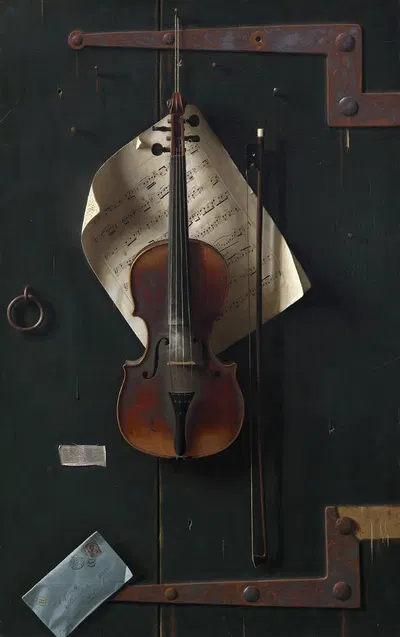The Old Violin by William Michael Harnett, 1886 — digital art print download
