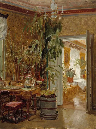 Interior From The Hallonblads' Home, Hympölä Manor by Адольф фон Беккер, 1888 — digital art print download