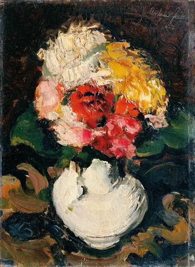 Blumenbouquet In Weißer Vase by Антон Файстауэр, 1917 — digital art print download