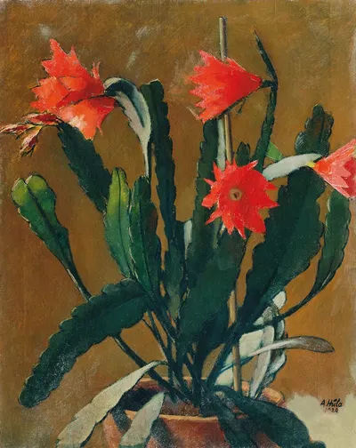 Stillleben Mit Blühendem Kaktus by Антон Хула, 1929 — digital art print download