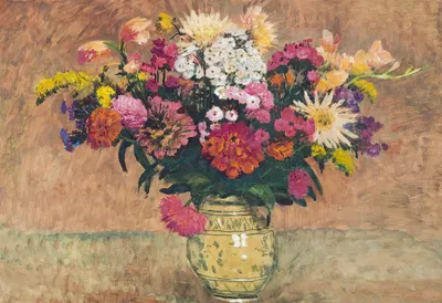 Bouquet In A Vase by Antonín Hudeček — digital art print download