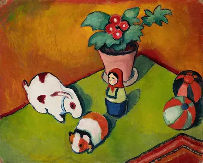 Little Walter’S Toys by August Macke, 1912 — digital art print download