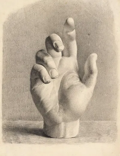 En Hånd, Tegnet Efter Gips by Данкварт Дрейер, 1829 – 1833 — digital art print download
