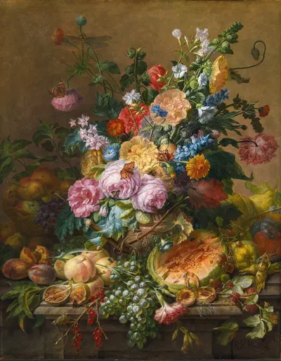 Flowers by Dominicus Gottfried Waerdigh, 1714 - 1789 — digital art print download