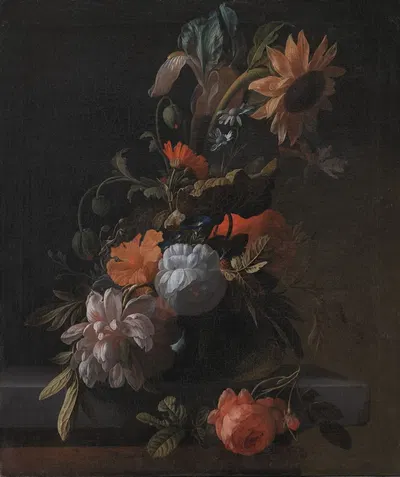 A Bowl Of Flowers by Elias van den Broeck, 1672 – 1708 — digital art print download