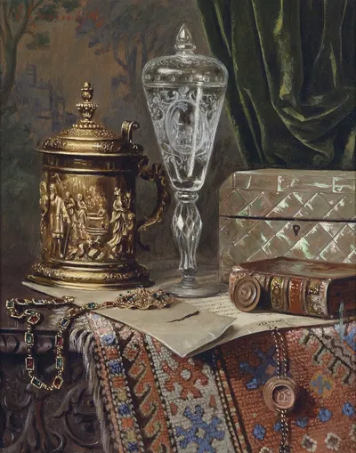 Antiquitätenstillleben by Ernst Czernotzky — digital art print download