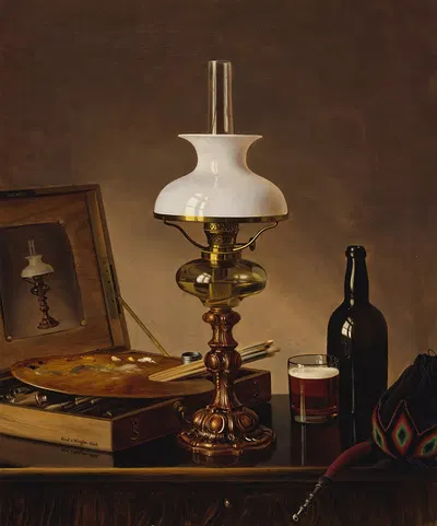 Still Life In The Atelier by Ferdinand von Wright, 1868 — digital art print download