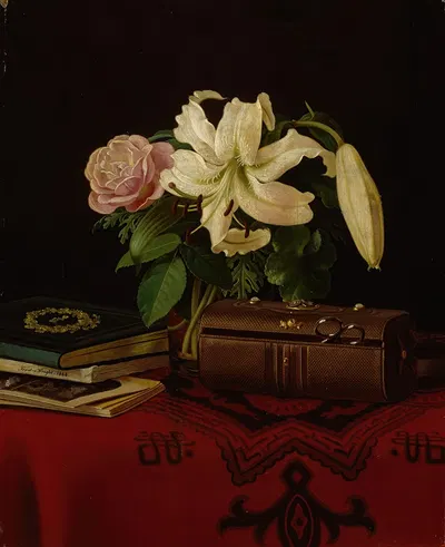 Still Life On A Lady's Worktable by Ferdinand von Wright, 1868 — digital art print download