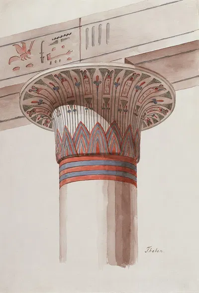 A Capital From Thebes by Friedrich Maximilian Hessemer, 1829 — digital art print download