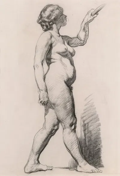 A Standing Female Nude by Сара Генриетта Пёрсер, 1878-1879 — digital art print download